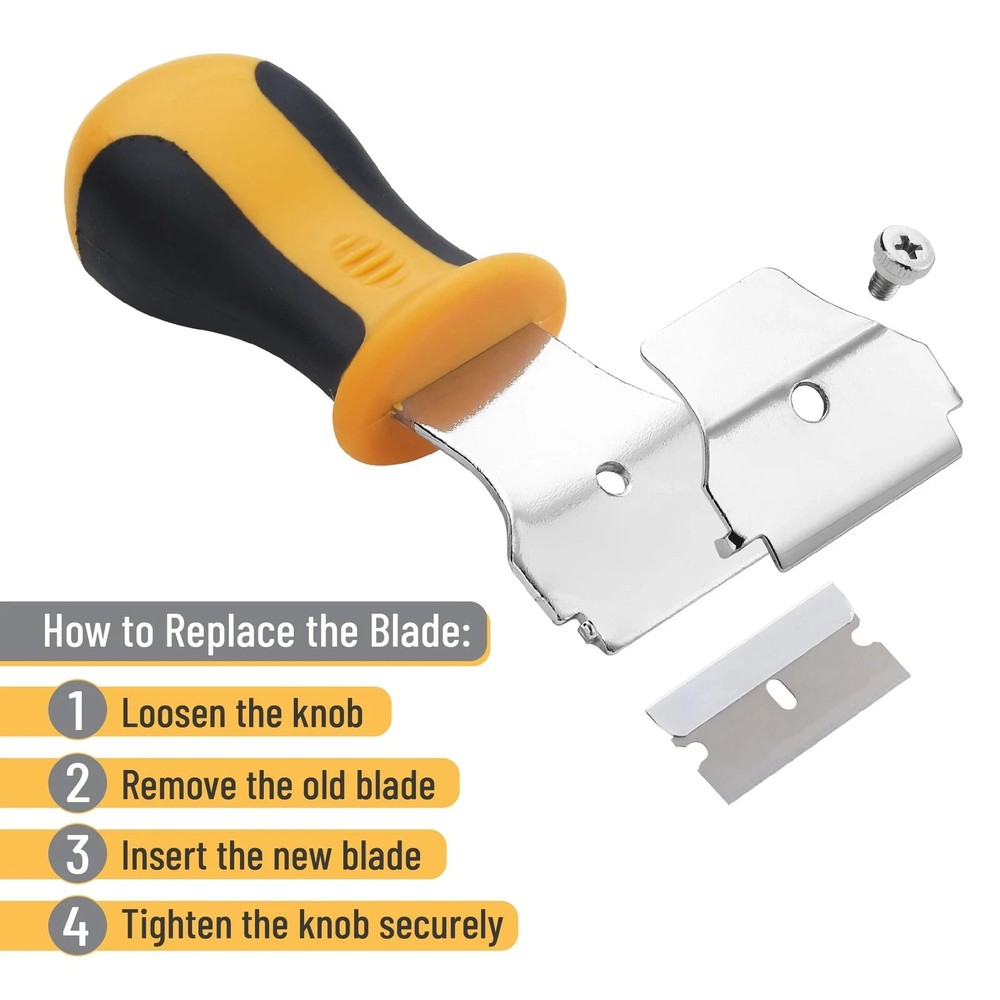 Razor Blade Scraper Set Decal Removal Tool 20 Blades Storage Handle Durable Kit