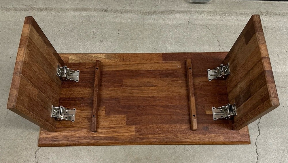 Handcrafted Solid Oak Vintage Folding Bench/Table, Circa 1970's