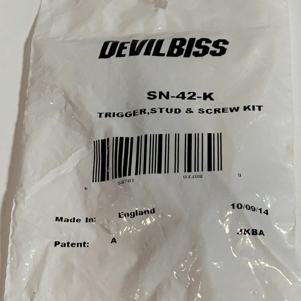 NEW OEM DEVILBISS - SN-42-K TRIGGER, STUD, & SCREW KIT (D466)