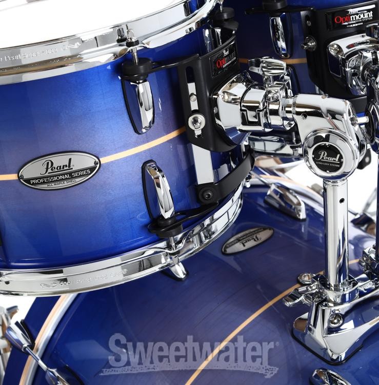 Pearl Professional Maple 4-piece Shell Pack - Royal Blue Burst Stripe