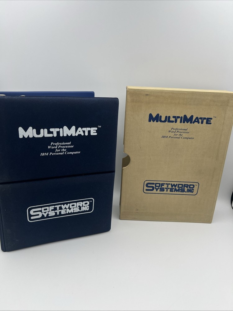 1982 MultiMate Pro Word Processor for IBM PC Manual +5 floppy disks, Good Cond!