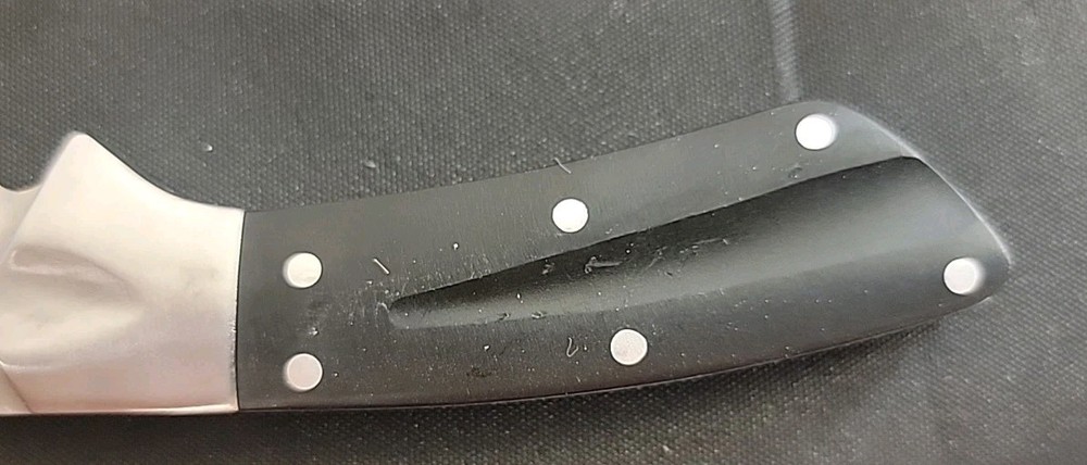 Ozark Trail Fixed Blade Black Handle Knife With Nylon Belt Sheath