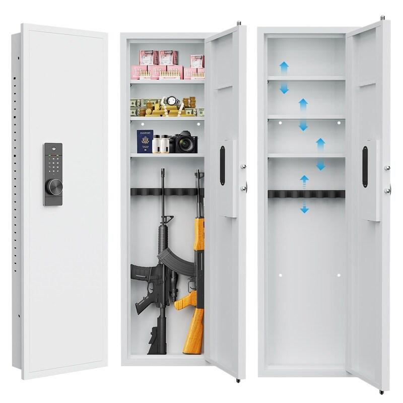 53 Password Touch Panel In-Wall Safe, Hidden Wall Gun Safe For Rifles With