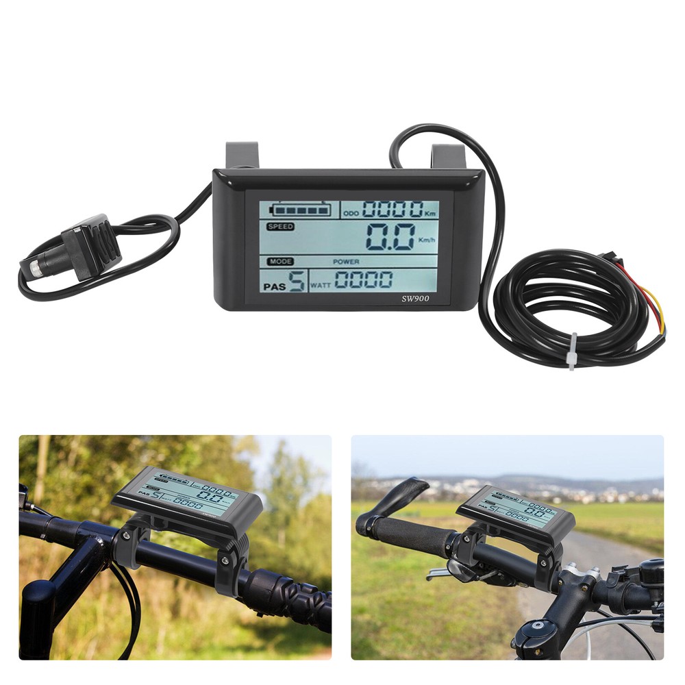 Electric Bicycle Display Screen E-Bike LCD Display Screen Rectangle 10*6cm
