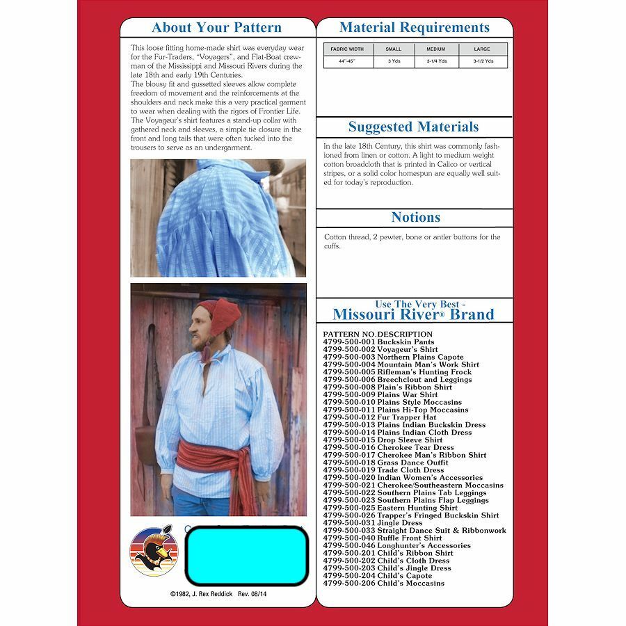 Voyageur's Shirt Pattern