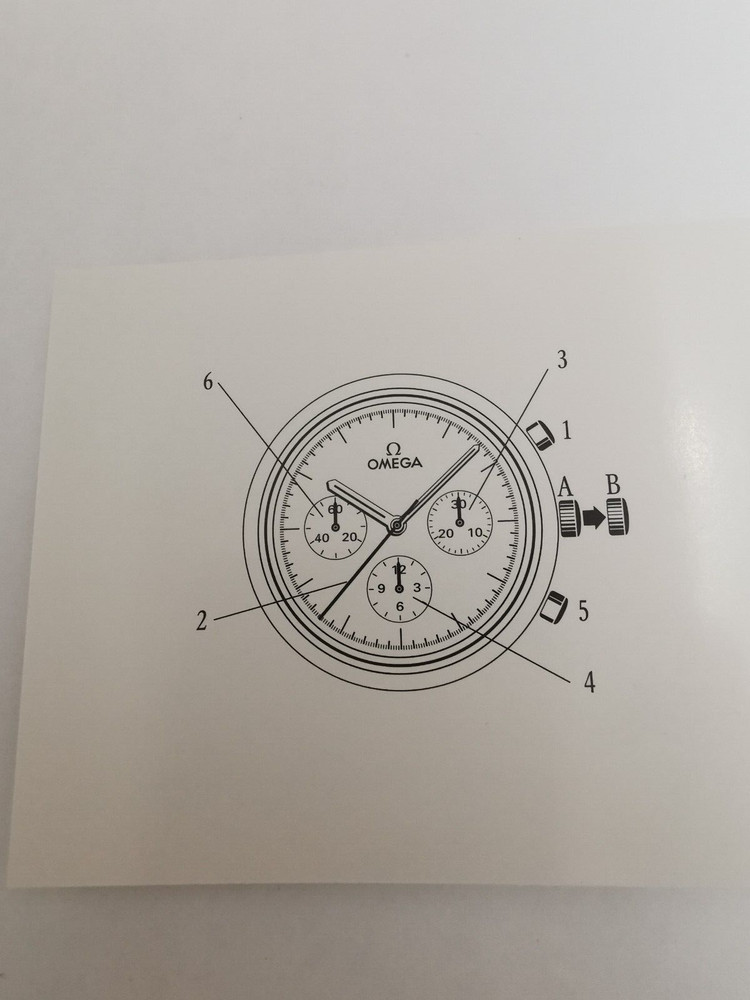 Omega Operating Instructions Cal. 861/2 03008610 Speedmaster