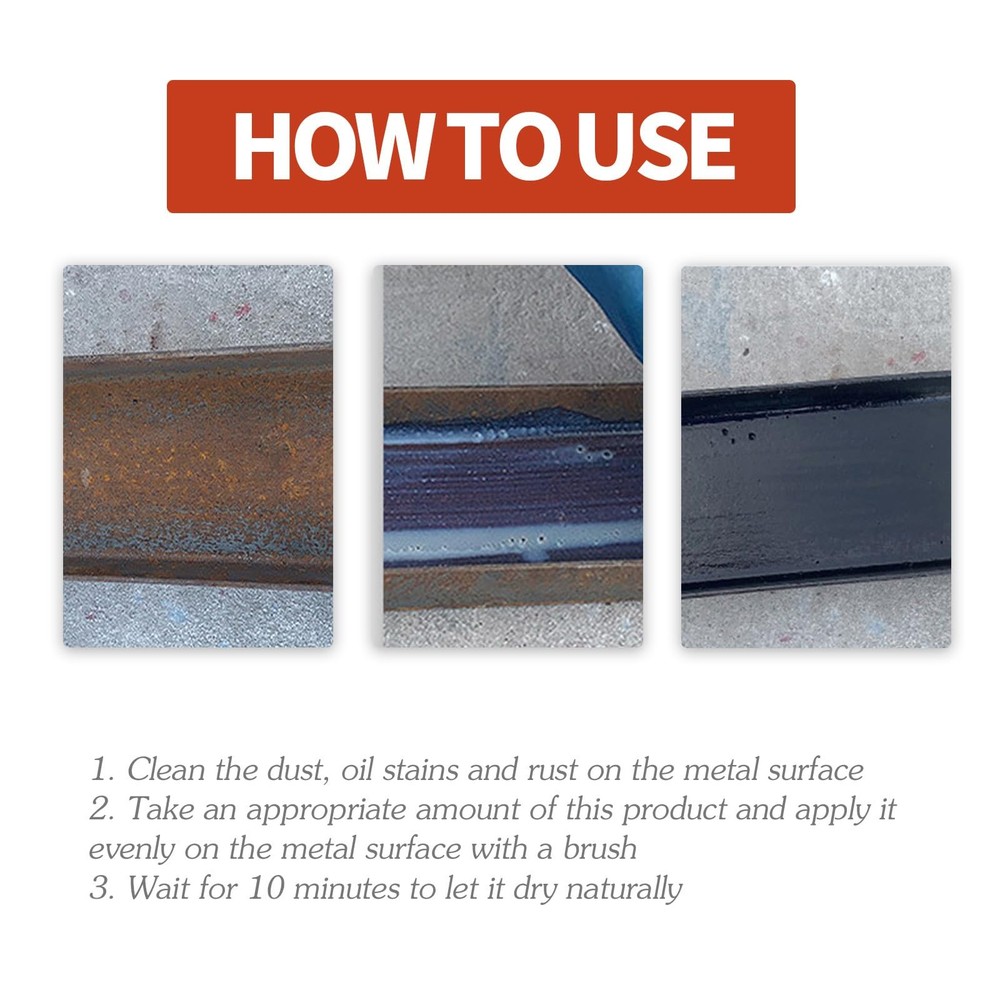 winblot Rust Conversion Agent 300g, Multi-Functional Anti-Rust Paint, Black