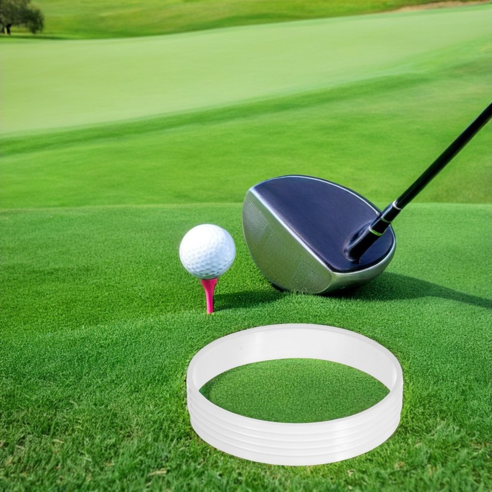 8pcs Putting Ring - White Plastic Golf Practice Hole Rings - Putting Cup Covers