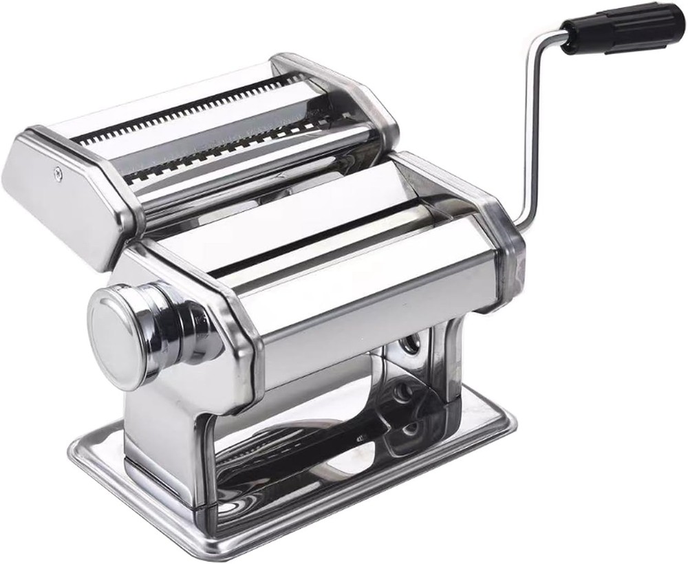 Pasta Maker Machine, Manual Makers 9 Adjustable Thickness Silver