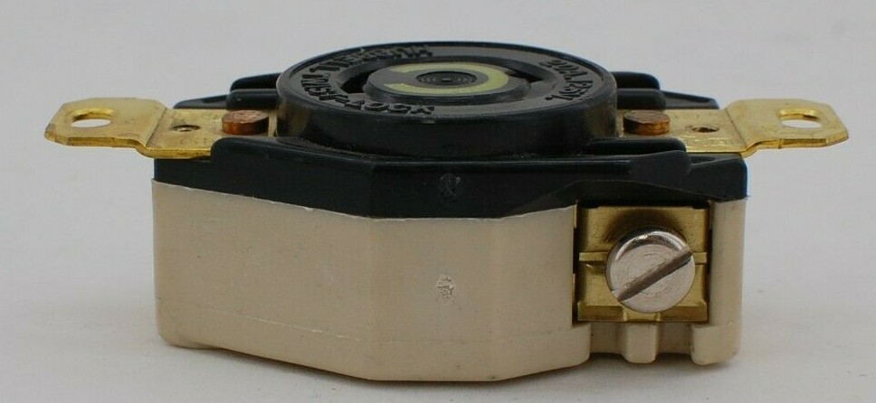 Hubbell L5-20 Black Locking Receptacle