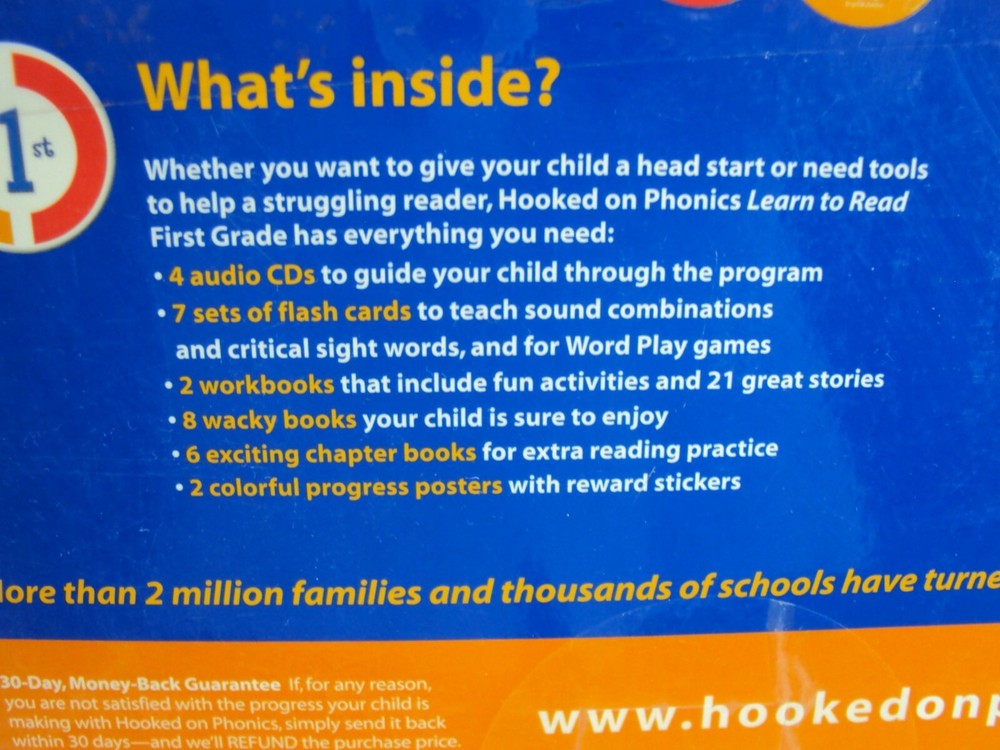 2005 NEW ORIGINAL MASTER KIT "HOOKED ON PHONICS" FIRST GRADE AGES 6-7 COMPLETE