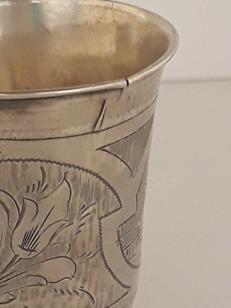 Russian silver 84 vodka cup