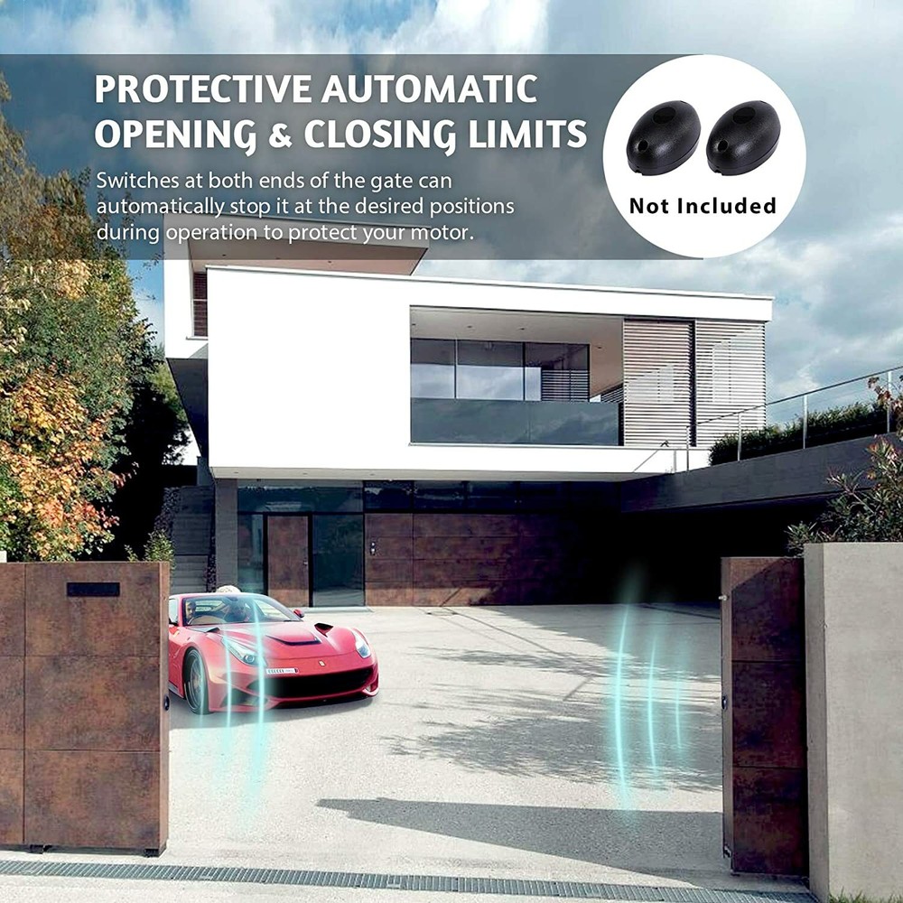 CO-Z Auto Sliding Gate Opener Driveway Remote Control Security System 1400lbs