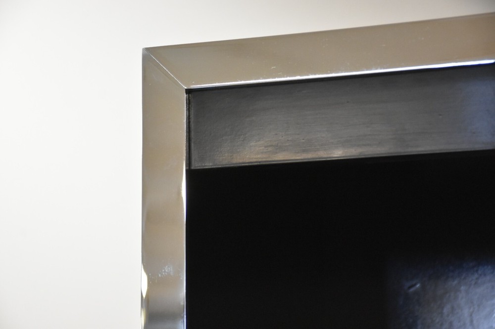 Milo Baughman Style Chrome Bookcase John Stuart