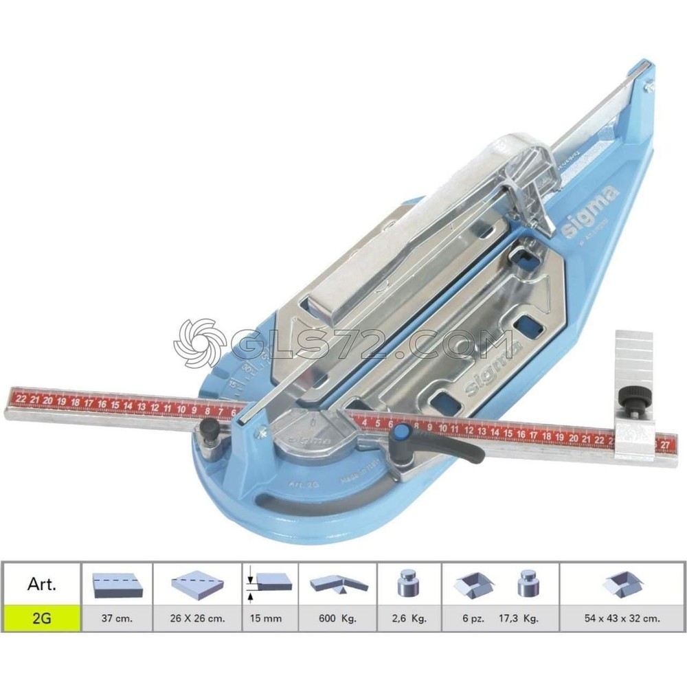 TILE CUTTER SIGMA 2G MACHINE MANUAL PULL HANDLE CUTTING LENGHT 37 CM