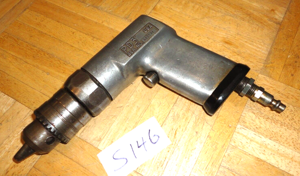 SNAP-ON TOOLS 1/2 SIZE CHUCK AIR DRILL WORKS GREAT PD3
