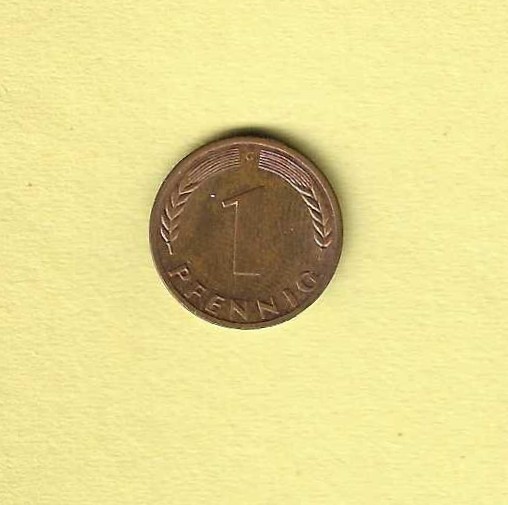 1969 German 1 Pfennig EF.40