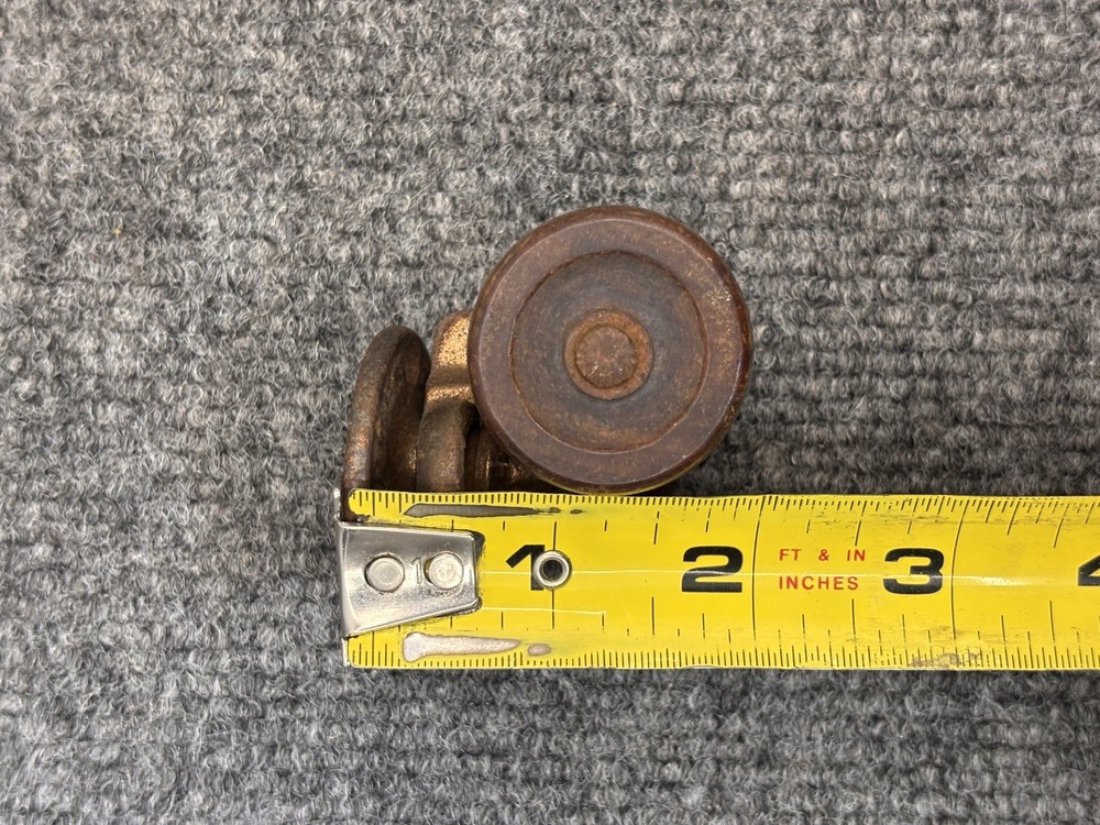 Antique Tucker Hardware Wooden Wheel Caster