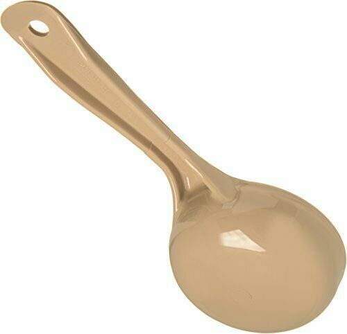 Carlisle 432806 Solid Short Handle Portion Control Spoon, 4 oz, Beige