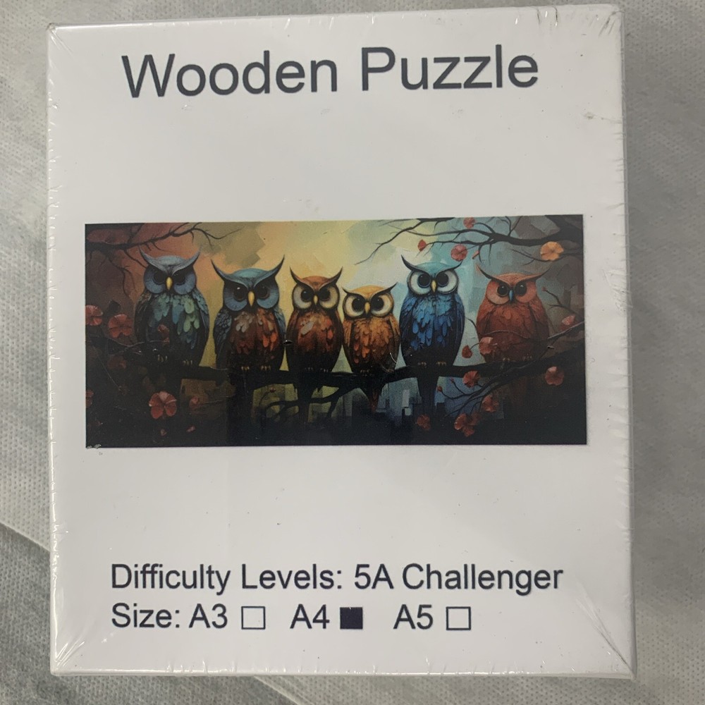 Wooden Owl Puzzle A4 Colorful
