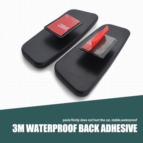2 PCS Car Rearview Mirror Blind Spot Mirror, 3.7 x 1.4" Curved Rectangular