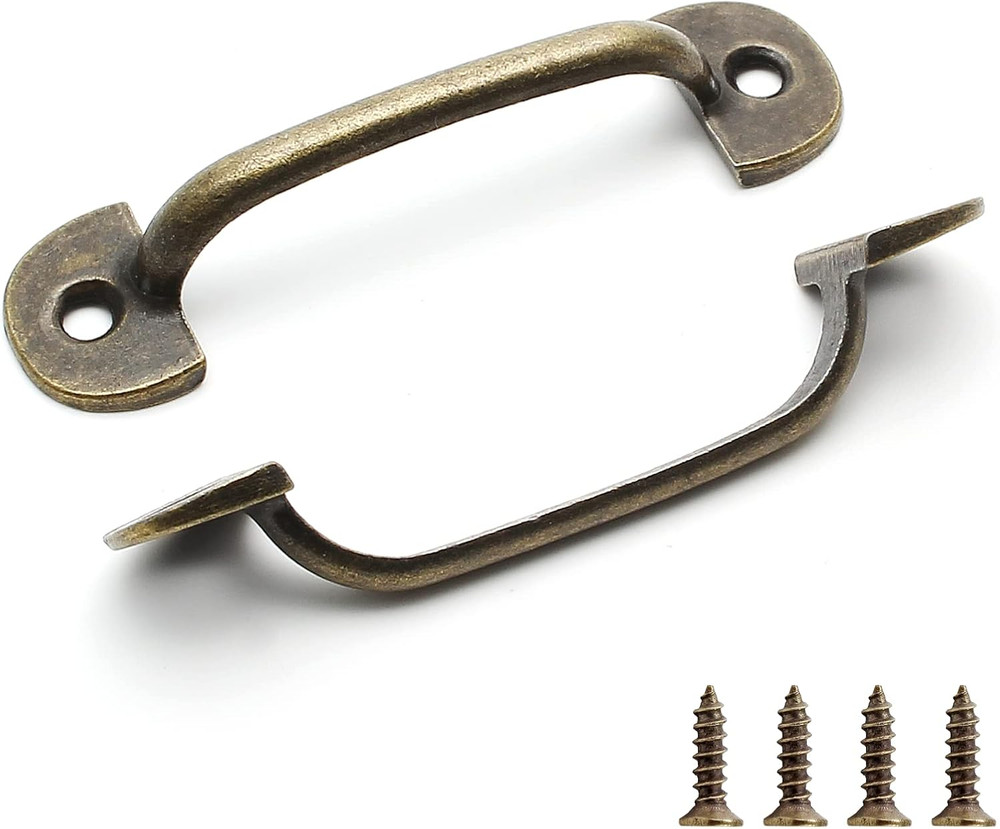 20Pcs Small Drawer Handles Vintage Cabinet Pulls, Bronze Gate Pulls Antique Cupb