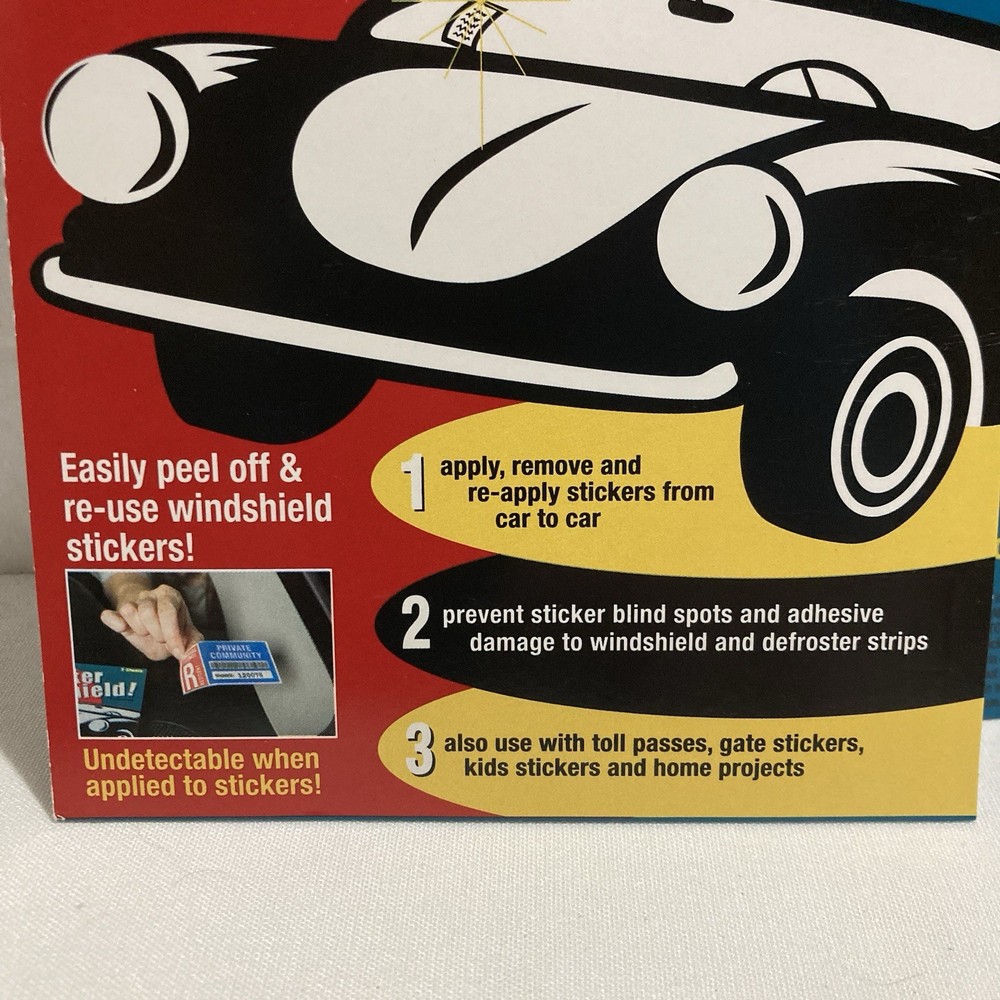 Sticker Shield Windshield Sticker for Easy Application & Removal - 4x6 2 Sheets