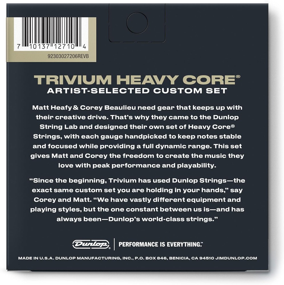Heavy Core Trivium Guitar Strings 10/52 - 6/Set Nickel