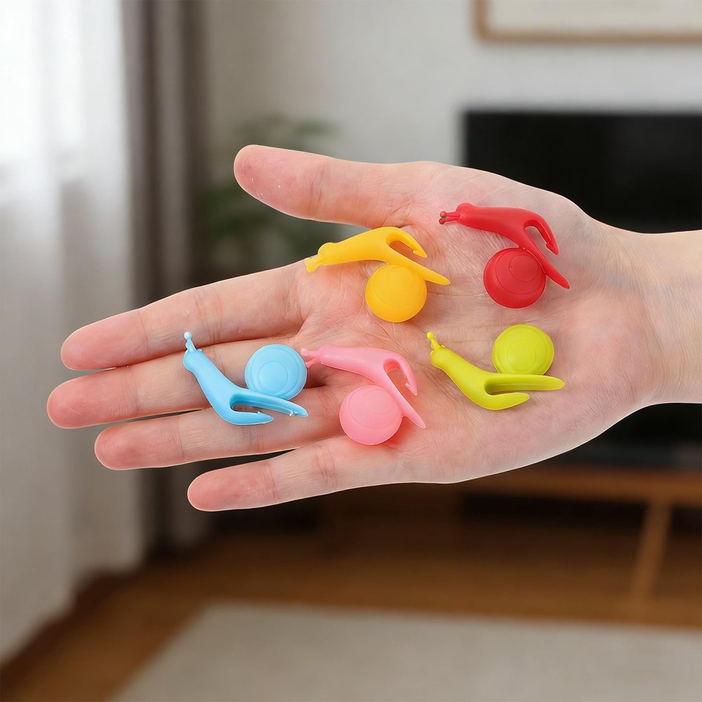 Snail Tea Bag Holders (10-Pack) for Mugs - Silicone Infuser Clips with Cup Ha...