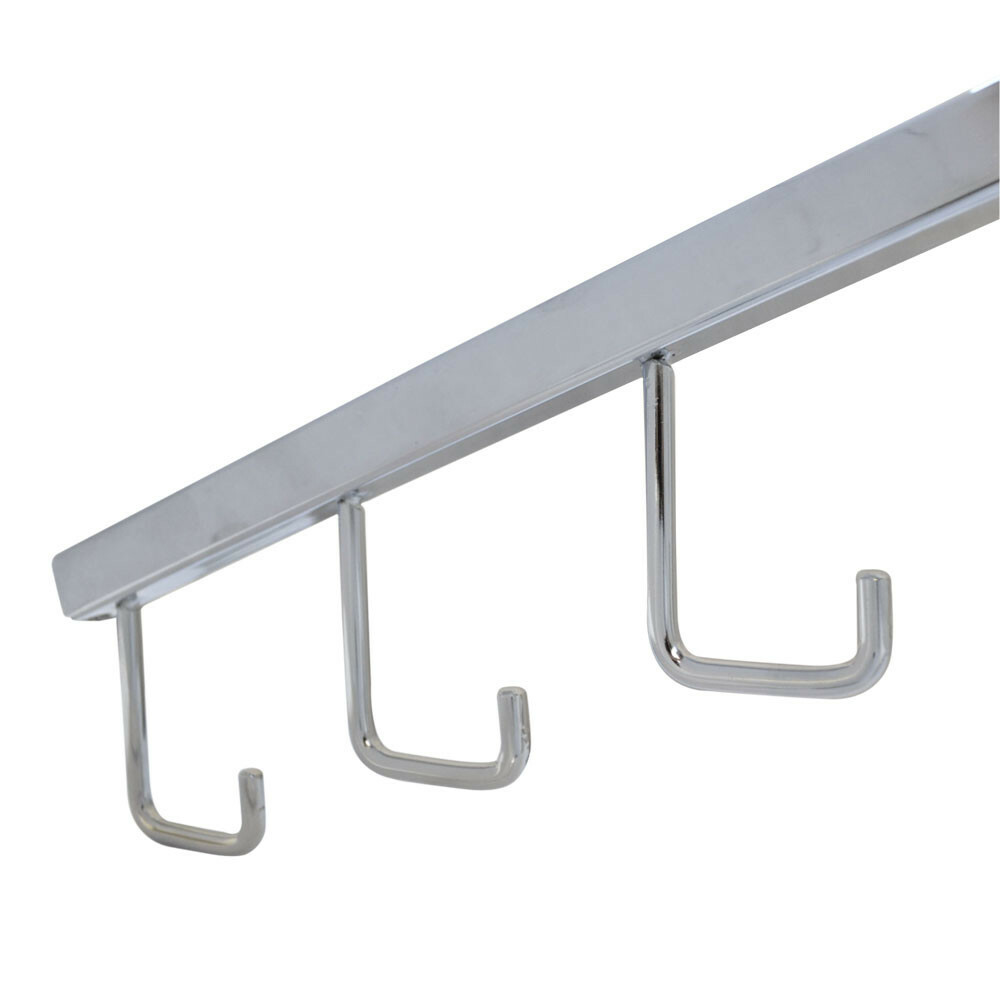 10 Pc Chrome Waterfall 5 J Gridwall Hooks 17-1/2" Long Faceout Retail Display