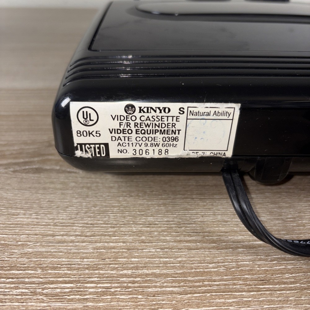 Kinyo 2-Way Forward/Reverse VHS Video Cassette Rewinder - Tested