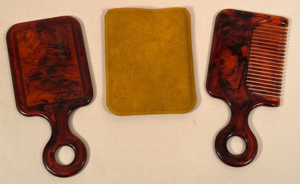 Neiman-Marcus Comb & Mirror Set, Mid-Century