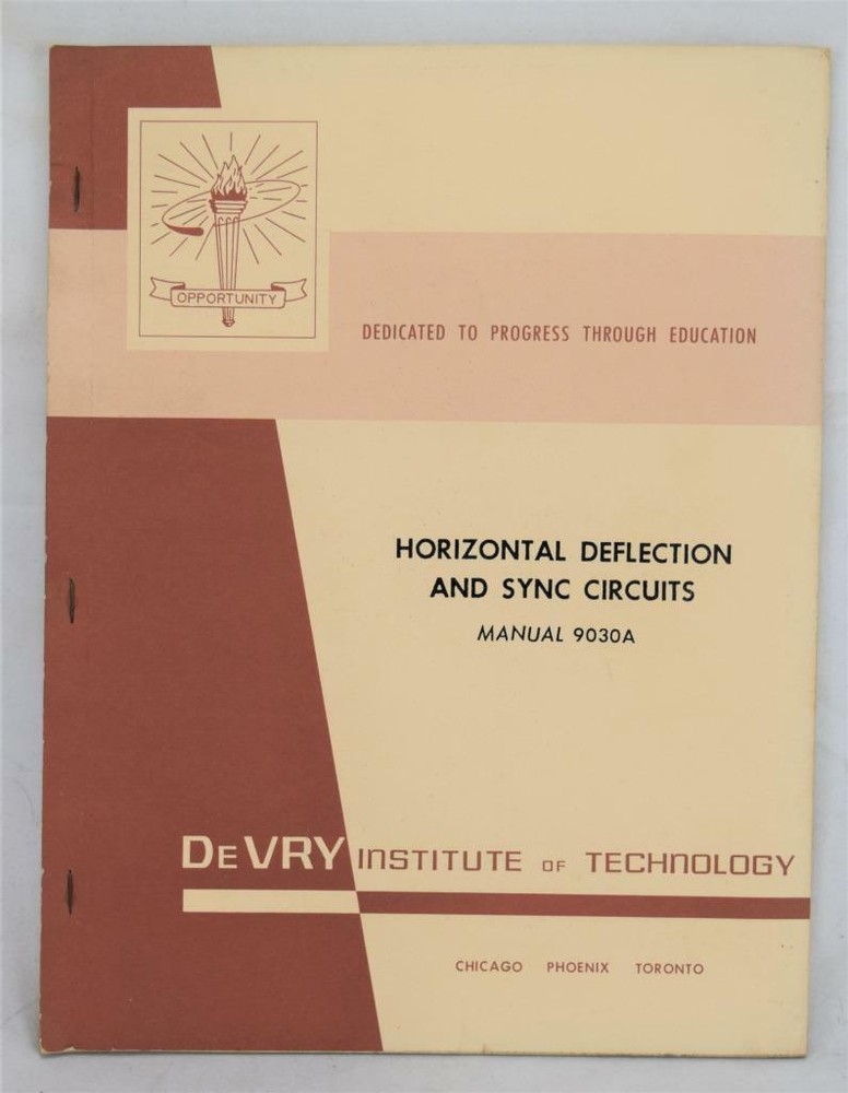 1968 DeVry Institute Horizontal Deflection & Sync Circuits Manual 9030A