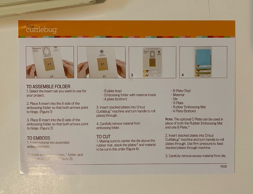 Anna Griffin Cricut Cuttlebug Assorted Embossing Frame Folders And Sentiments #1