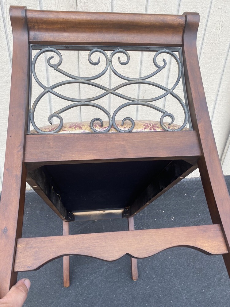 64841 Decorator Window Bench Stool with scrolled iron Sides