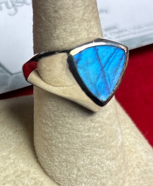 mens sterling silver ring Size 11 Labradorite