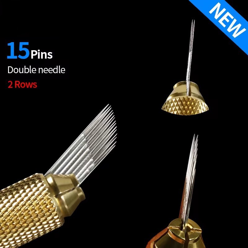 Microblading Eyebrow Needle Blade 2Rows 15Pins Permanent Makeup Embroidery Blade