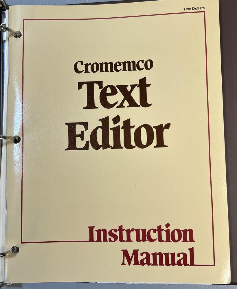 Cromemco COBOL Instruction Manual Set w/User Guide