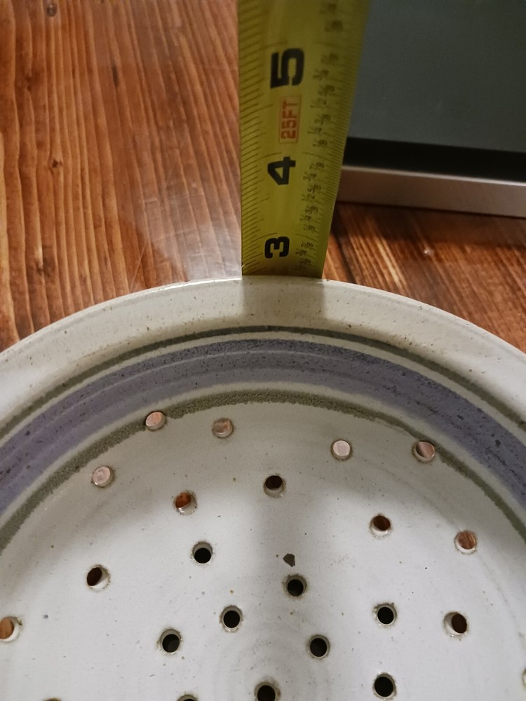 Vintage Pottery Stoneware Strainer