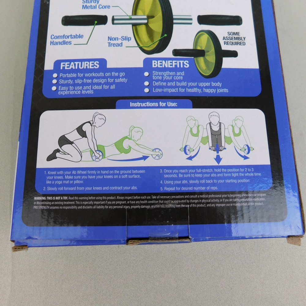 Pro Strength Ab Roller Wheel Non Slip Core Workout #2530