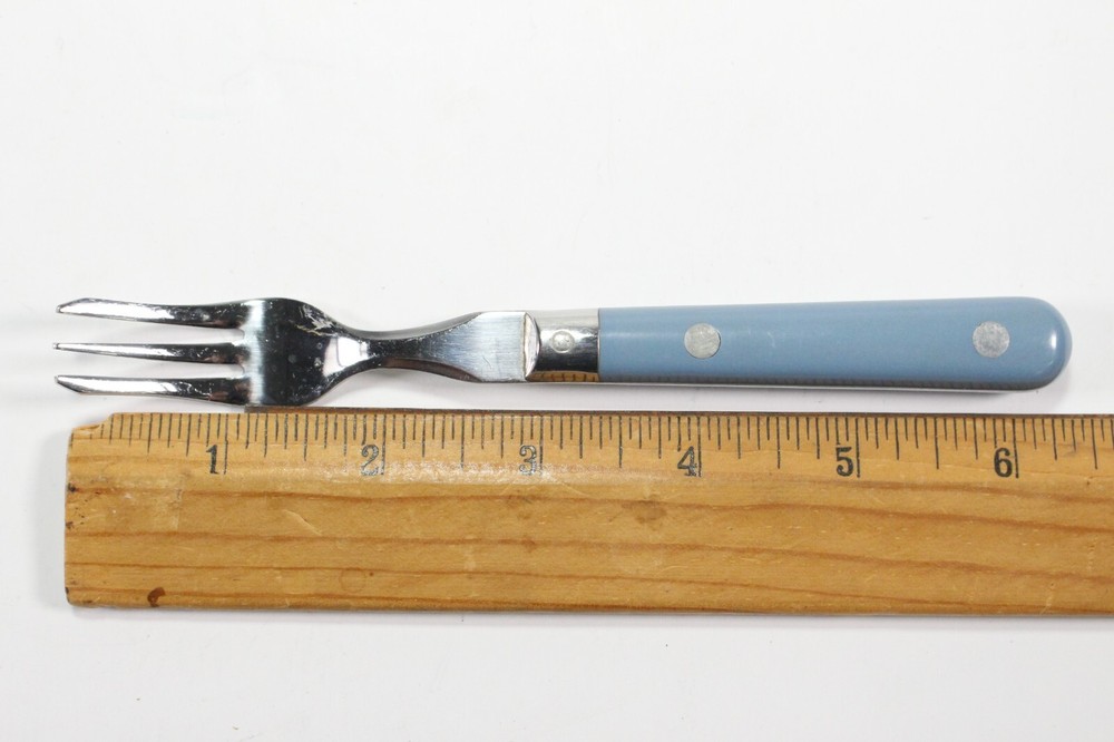 (5) Washington Forge Mardi Gras Blue Cocktail Fork Replacement Lot