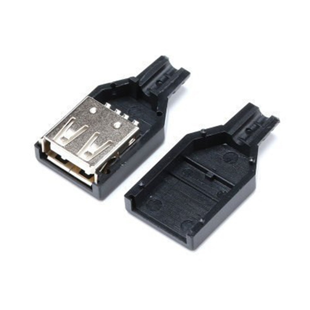 USB Female Socket Shell USB 2.0 Female Socket Accessories High Quality