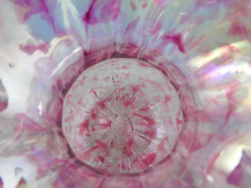 Iridized Ruffle Top with Twisted Handle Pitcher