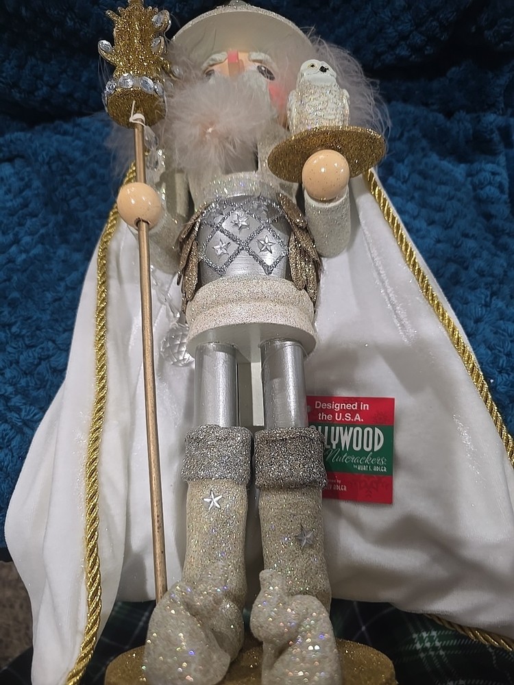 Holly & Kurt Adler Hollywood Nutcracker White Wizard Nutcracker 17" HA0493