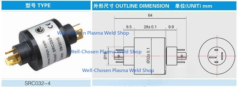 5Pcs/Lot SRC PIN CONNECTION SLIP RING SRC032-4 SRC0324