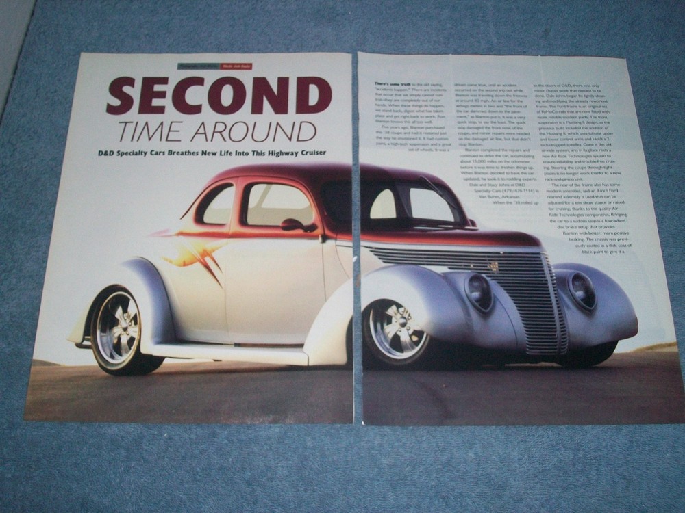 1938 Ford Coupe Custom Street Rod Article "Second Time Around"