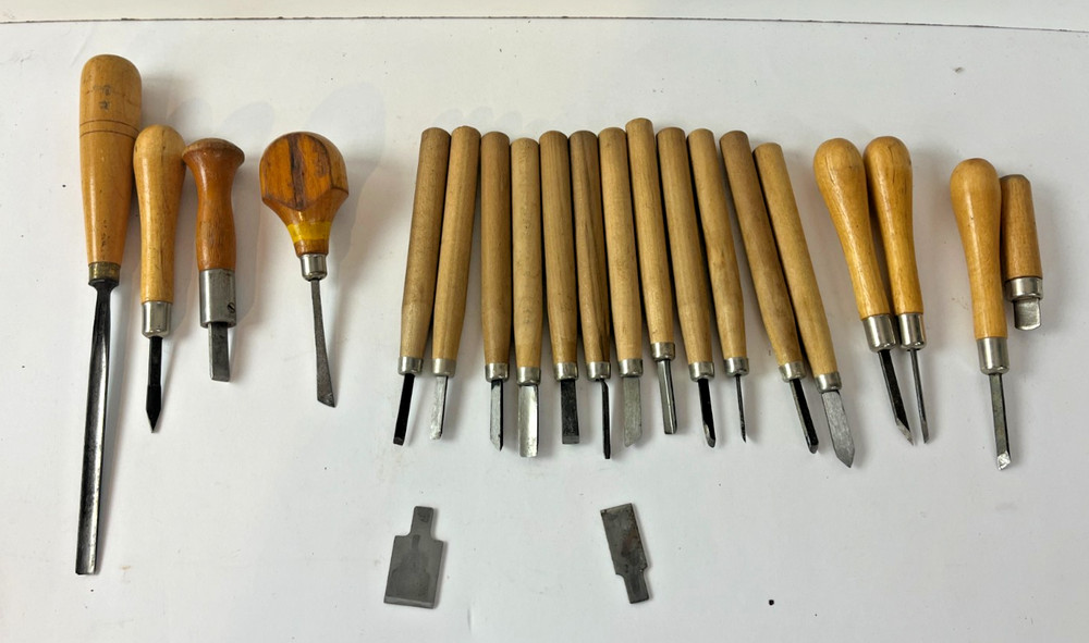 20 Wood Carving Hand Chisel Tool Set Professional Woodworking Gouges Buck Bros