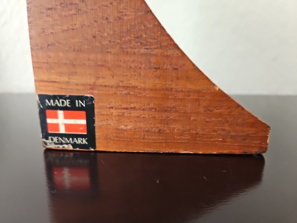 Vintage Danish Modern Teak Bookend Brostrom
