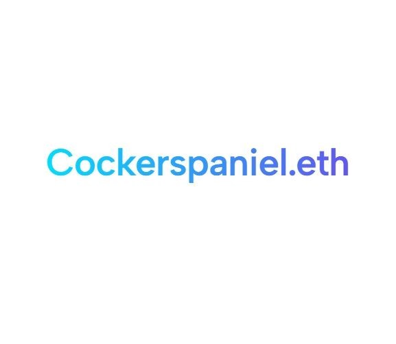 Cockerspaniel.eth Etherium Domain Name on OpenSea