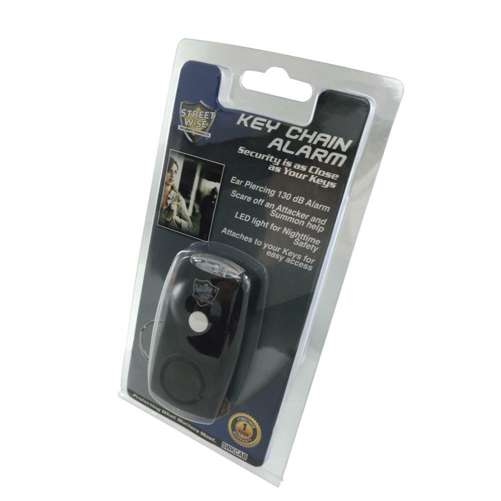 Streetwise Panic Alarm Button Keychain LED Flashlight Security Safety Loud 130dB